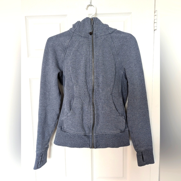 Lululemon Scuba Zip Hoodie (Dusky Blue, Size 6) - Picture 1 of 4